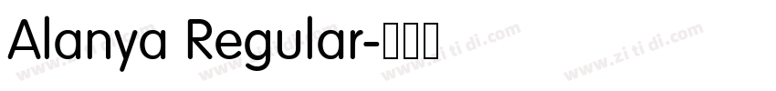 Alanya Regular字体转换
